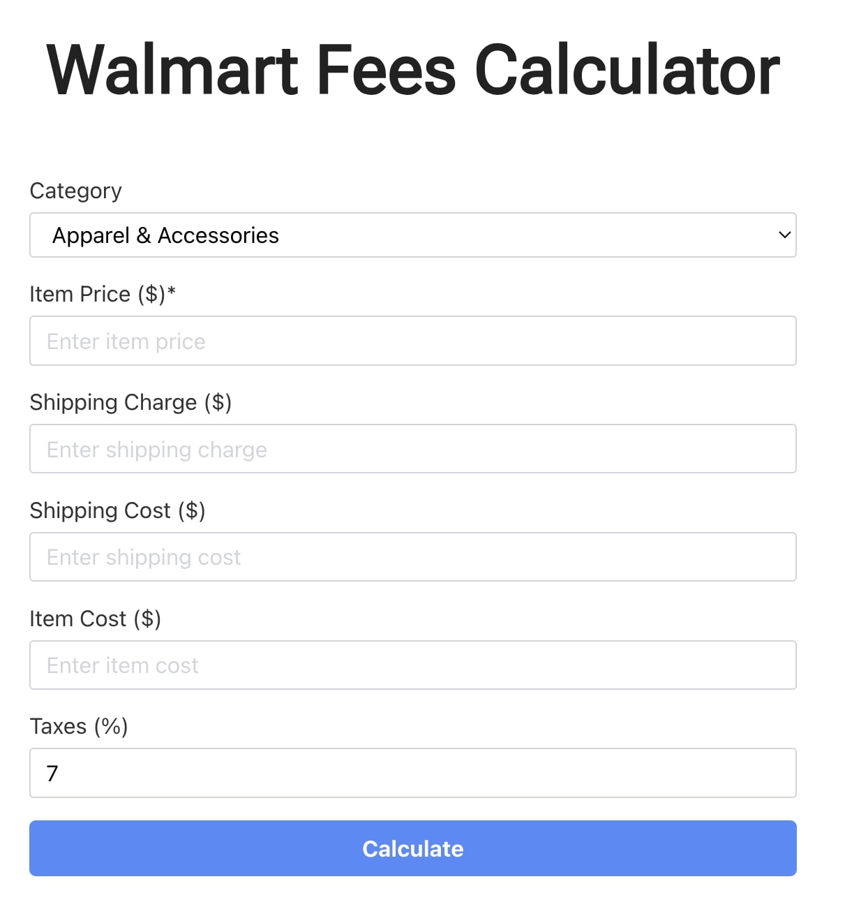 walmart calculator